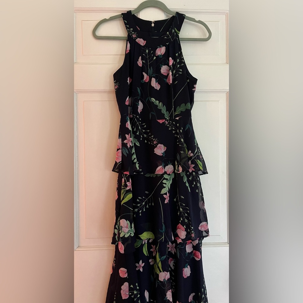 Tommy Hilfiger Chiffon Tiered Maxi Dress